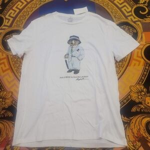 Polo by Ralph Lauren White T-Shirt with Bear Graphic